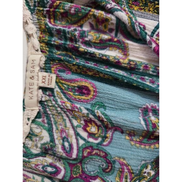 Kate & Sam Women’s Paisley Boho Midi Dress – Size XXL, gently used - Picture 6 of 8